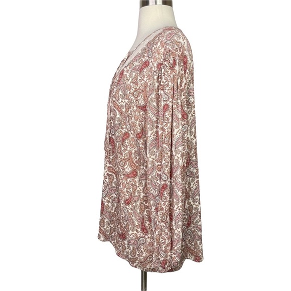 Stitch Fix l LUQ Boho Paisley Print Top, XL - Picture 3 of 10